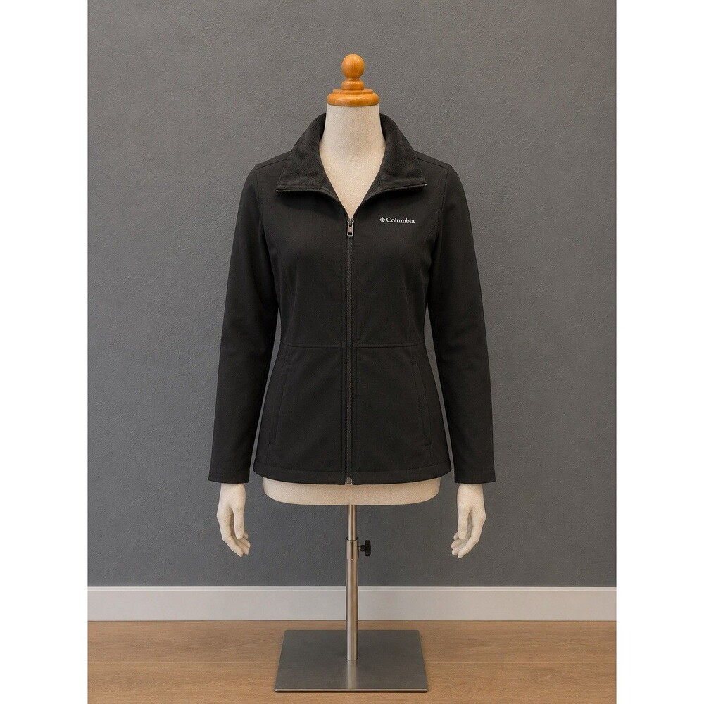 Columbia Women’s XXL Black Full Zip Softshell Fleece Lined Water Resistant